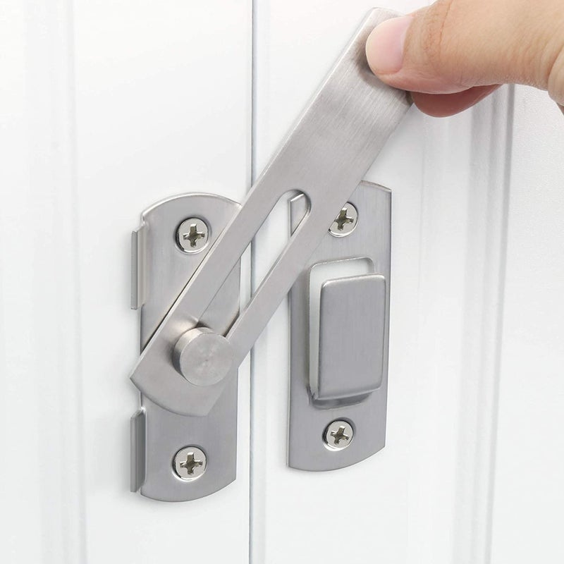 BIRZAR BIRZAR 90 Degree flip Door Lock Door Lock Lock Right Angle Curved Door Buckle Door Buckle Bolt barn Door Lock Sliding Door Lock Button Sliding Door Lock Special Door Lock  - Image 2