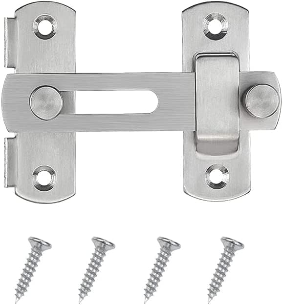 BIRZAR BIRZAR 90 Degree flip Door Lock Door Lock Lock Right Angle Curved Door Buckle Door Buckle Bolt barn Door Lock Sliding Door Lock Button Sliding Door Lock Special Door Lock  - Image 1