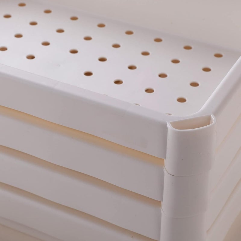 Homestic Bathroom Shelf|4 Layer Rack for Storage|Plastic Shelf for Bathroom, Kitchen|Bathroom Shelf Organizer|White - Image 4