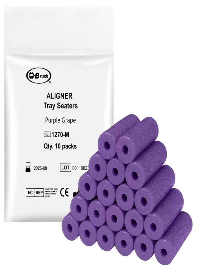 B Rush 20pcs Chewie For Invisalign Aligners, Aligner Chewy For Invisible Braces, Aligners Tray Seaters Orthodontic Teeth Chompers Flavor Scented Pack of 2 Each Pair Individually Wrapped(Grape - Image 1