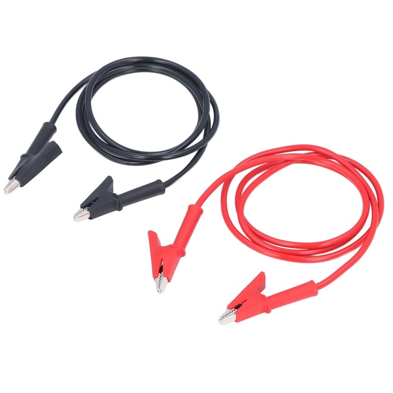 Dual Ended Crocodiles Clips 4mm Flexible Silicone Cord 10mm Opening - High Pressure Resistant Brass Test Lead for Electrical Projects Car and Truck Batteries - Image 4
