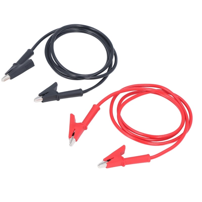 Dual Ended Crocodiles Clips 4mm Flexible Silicone Cord 10mm Opening - High Pressure Resistant Brass Test Lead for Electrical Projects Car and Truck Batteries - Image 3