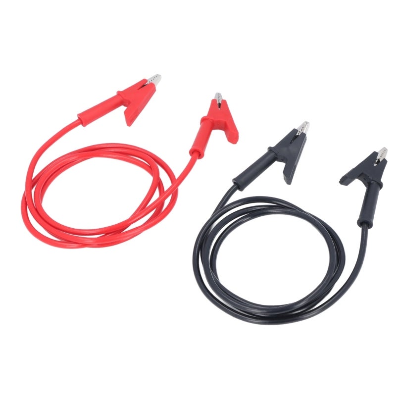 Dual Ended Crocodiles Clips 4mm Flexible Silicone Cord 10mm Opening - High Pressure Resistant Brass Test Lead for Electrical Projects Car and Truck Batteries - Image 5