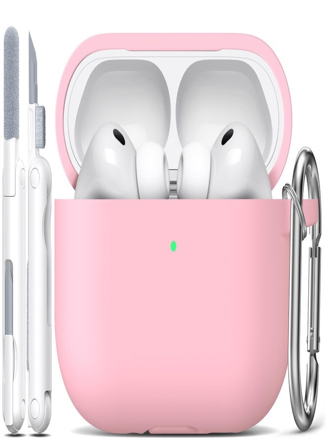 R-fun for AirPods Pro 3 Case (2025), Soft Silicone Protective Case Cover Compatible with Apple AirPods Pro 3rd Generation (USB-C Cable) for Women Men with Cleaning Kit and Keychain, Pink - Image 1