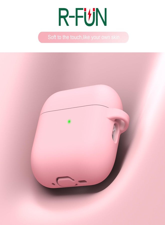 R-fun for AirPods Pro 3 Case (2025), Soft Silicone Protective Case Cover Compatible with Apple AirPods Pro 3rd Generation (USB-C Cable) for Women Men with Cleaning Kit and Keychain, Pink - Image 3