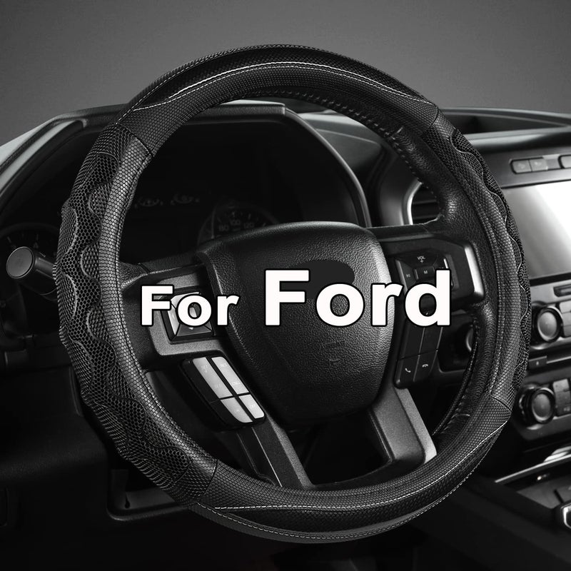GIANT PANDA Car Steering Wheel Cover for Ford F150 F250 F350 Expedition 15516 inches  Black