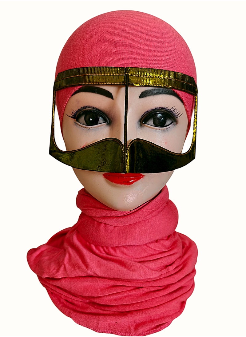 ماركة غير محددة بتولة، برقع، نقاب، قناع وجه، قناع وجه نسائي عربي، لون أخضر 5 قطع  - Image 4