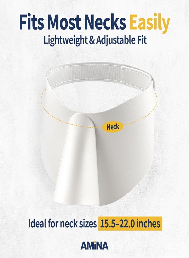 AMiNA Tracheostomy Shower Cover for Adults 15.5" to 22.0" – Soft Vinyl Neck Protector for Shower, Waterproof Tracheostomy Cover, Trach Shield, Skin-Friendly Stoma Guard, Adjustable Neck Fit - Image 4