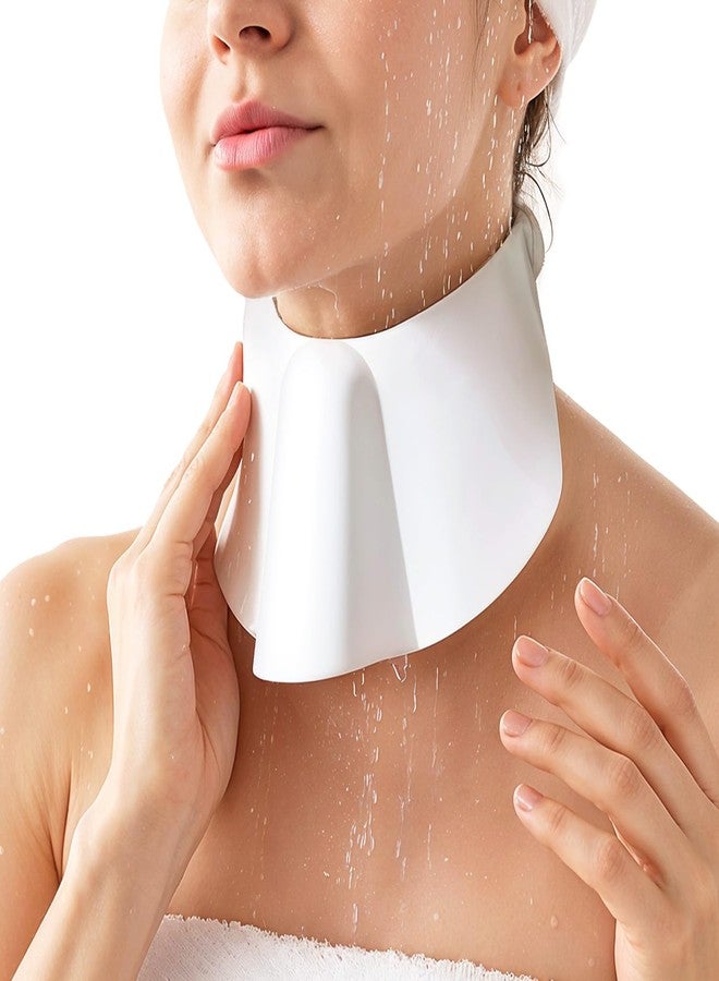 AMiNA Tracheostomy Shower Cover for Adults 15.5" to 22.0" – Soft Vinyl Neck Protector for Shower, Waterproof Tracheostomy Cover, Trach Shield, Skin-Friendly Stoma Guard, Adjustable Neck Fit - Image 1