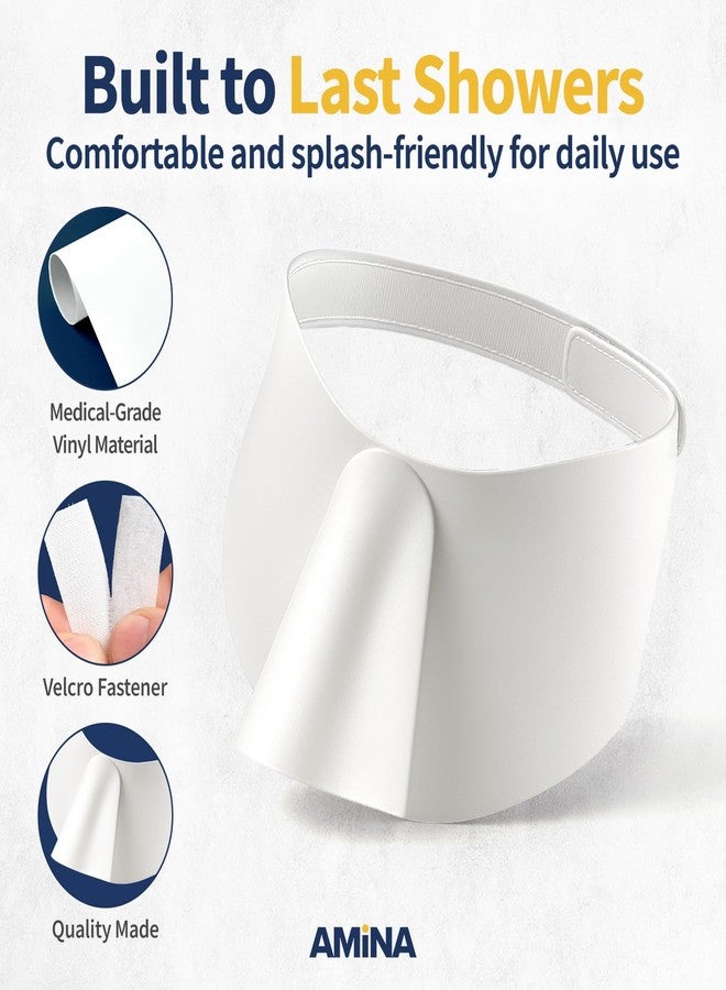 AMiNA Tracheostomy Shower Cover for Adults 15.5" to 22.0" – Soft Vinyl Neck Protector for Shower, Waterproof Tracheostomy Cover, Trach Shield, Skin-Friendly Stoma Guard, Adjustable Neck Fit - Image 3