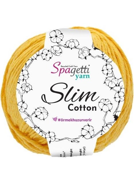 Spagetti Yarn Spaghetti Yarn Yellow Slim Cotton (50 Gr)  - Image 1