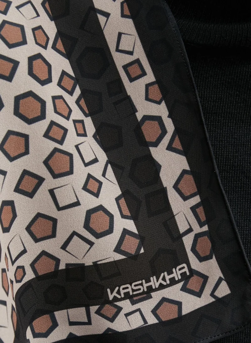 KASHKHA Poly Geometric Print Hijab