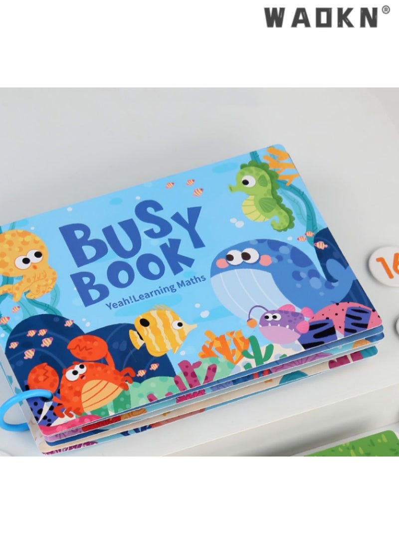 دبليو أيه أو كي أن الأطفال مشغول موضوع البحر كتاب الرياضيات التفاعلية أدوات التعلم والتعليم هادئة ملصقا كتاب النشاط ، في وقت مبكر من التنمية المعرفية الخيار المثالي ، ملصقات قابلة لإعادة الاستخدام ، مما أدى إلى متعة لا نهاية لها - Image 3