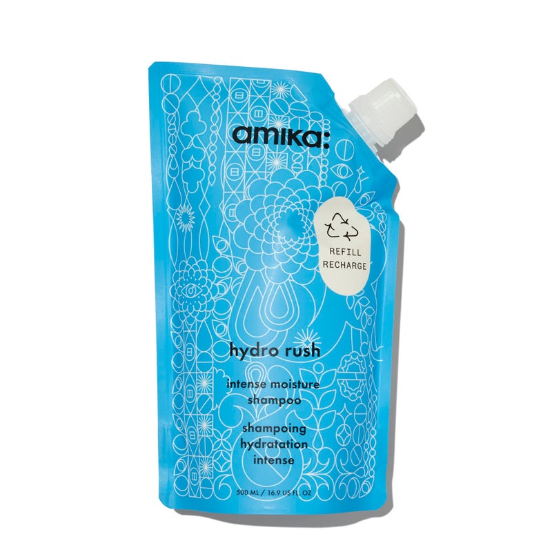 amika hydro rush intense moisture shampoo with hyaluronic acid, 500ml - Image 1