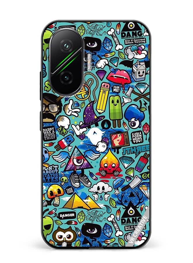 Protective Case Cover For Xiaomi Poco F7 Coooloie Design Multicolour