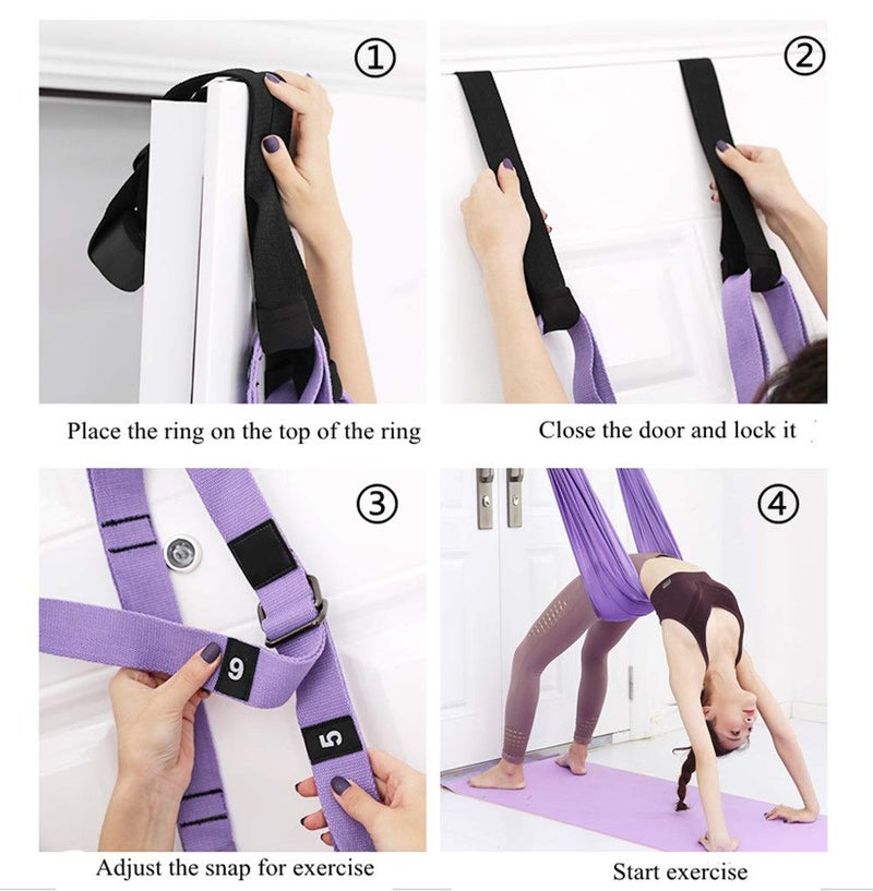 TOCO FREIDO Waist Back Leg Stretch Strap/Yoga Fitness Band, Leg Stretching Assist Trainer, Yoga Stretcher, Back Bend Split Inversion Strap for Fitness, Dance, Ballet, Gymnastics - Image 5