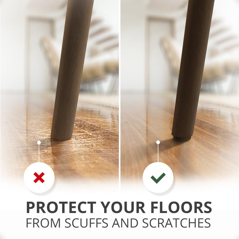 X-Protector 235 pcs Felt Furniture Pads Brown & Beige X-Protector! Huge Quantity of Furniture Pads for Hardwood Floors â€“ Your Ideal Wood Floor Protectors for Furniture. Protect Any Type of Hard Floor! - Image 3
