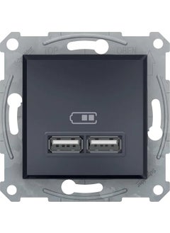 Schneider Asfora Anthracite USB Socket 2.1A Frameless 