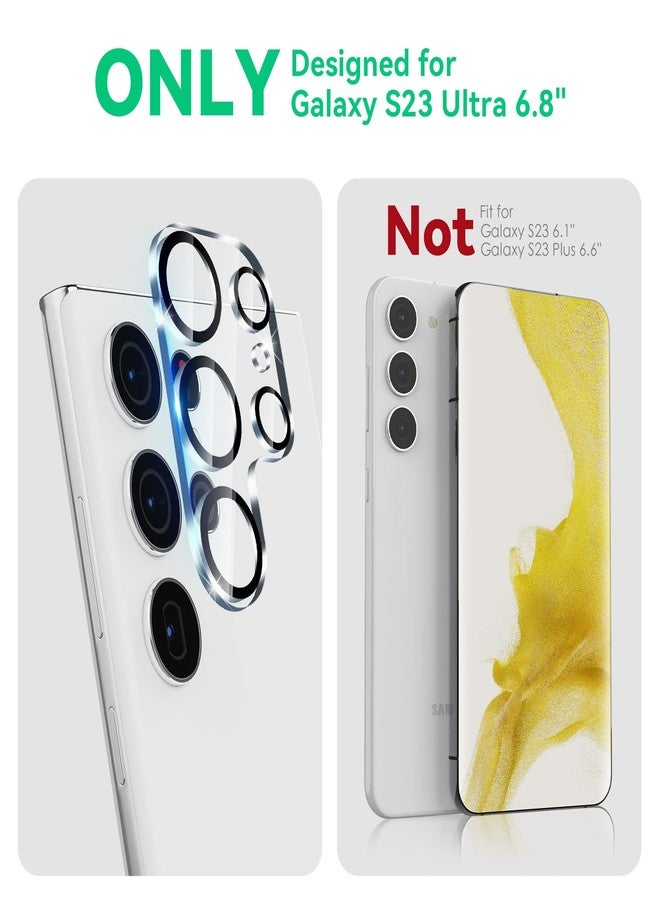 CloudValley [4 Pack Camera Lens Protector for Samsung Galaxy S23 Ultra 6.8in 5G, 9H Ultra Thin Tempered Glass Cover Anti-Scratch & Case Friendly [Not Affect Flash & Night Shot], Night Circle - Image 4
