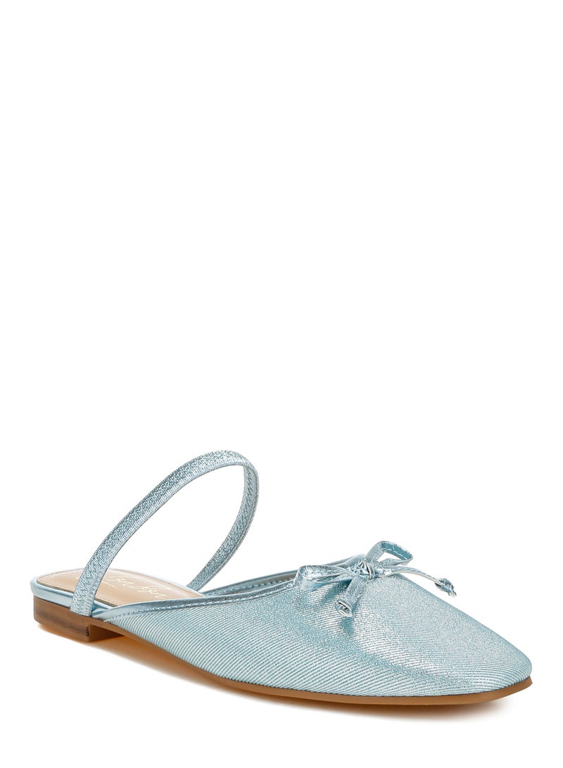 London Rag Glitter Ballet Mules in Champagne Baby Blue - Image 3