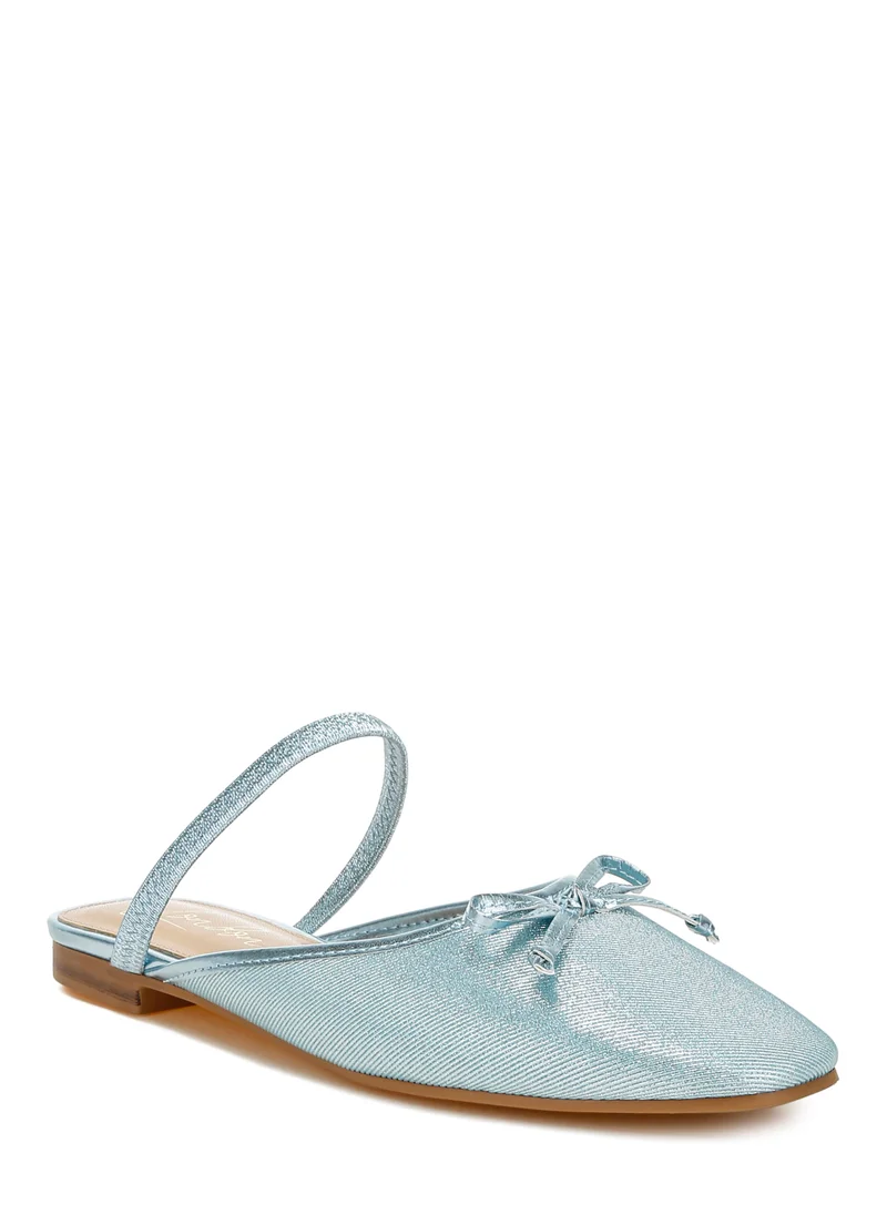 London Rag Glitter Ballet Mules in Champagne Baby Blue