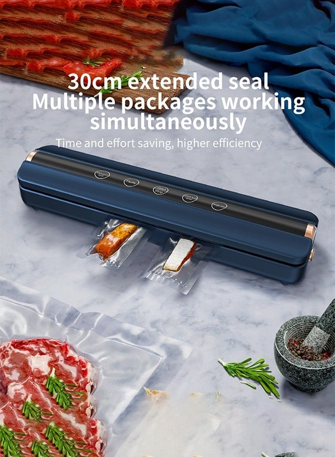 Bukela Cordless Food Vacuum Sealing Machine,62 Kpa USB vacuum Sealer,Automatic Automatic Bag Detection, Dry & Moist Food Modes,30cm extended sealing strip(Royal Blue) - Image 4
