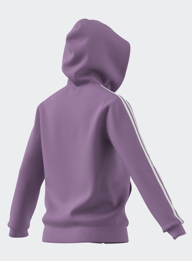 Adidas Essentials 3-Stripes Full-Zip Fleece Hoodie - Image 4