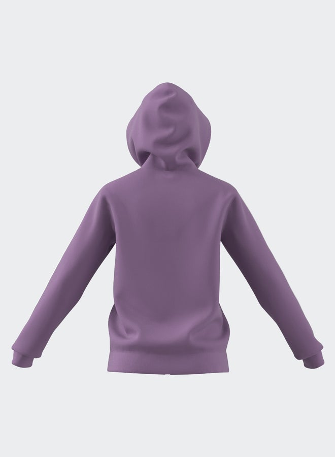 Adidas Essentials 3-Stripes Full-Zip Fleece Hoodie - Image 5