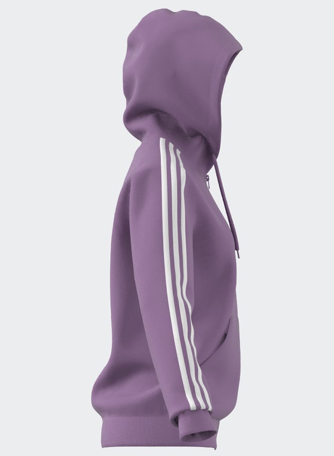 Adidas Essentials 3-Stripes Full-Zip Fleece Hoodie - Image 3