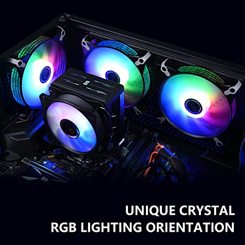 DS leddess DS RGB Fans, 120mm 6 Pack Case Cooling LED Fans for White Black PC Case, CPU Cooler and Radiators System (DK Series) - Image 3