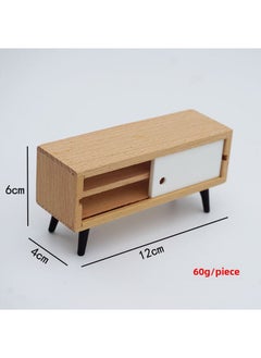 Generic Miniature Dollhouse Furniture Playset Toy White TV cabinet 