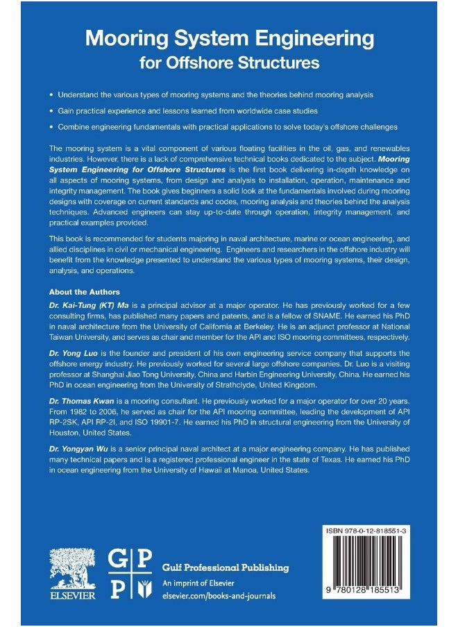 Mooring System Engineering for Offshore Structures