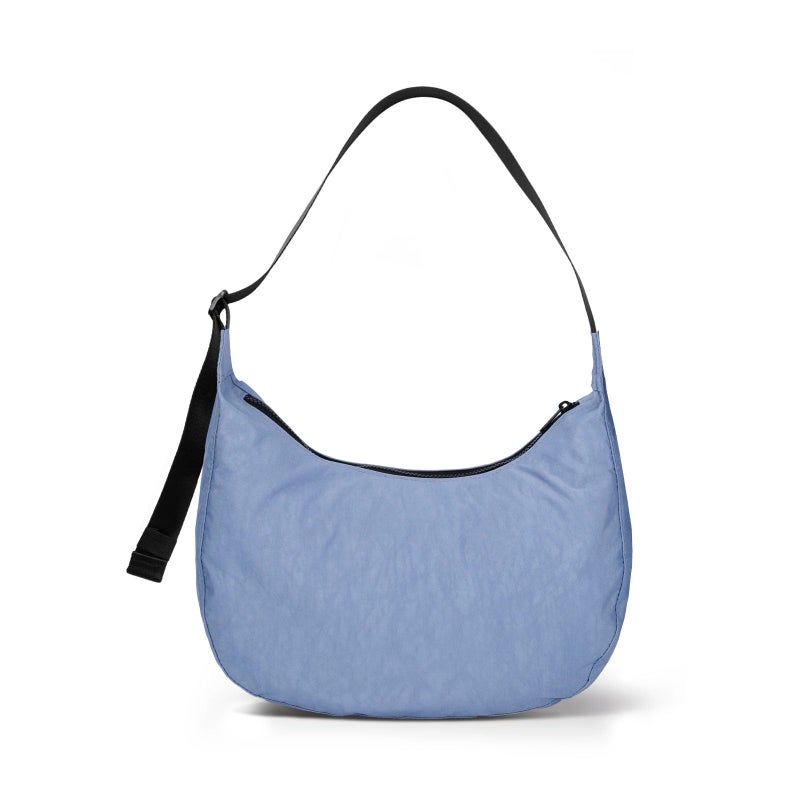 FASTFAIRY Medium Nylon Crossbody Crescent Bag: Cashmere Blue Slouchy Style Shoulder Casual with Adjustable Strap - Minimalist Environmentalist - Commuting Work Daily - Image 1