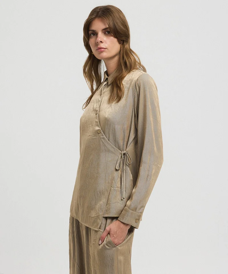 Ipekyol  Asymmetric Tie Waist Shirt for Women | Best Price UAE