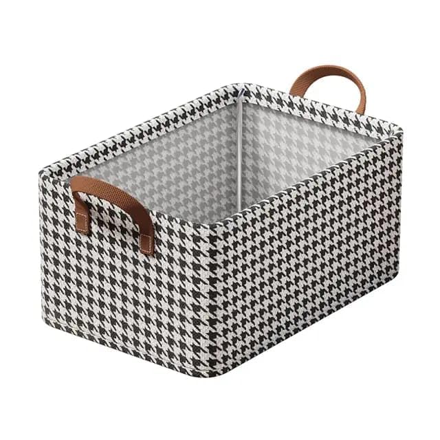 CREDSY Clothes Organizer with Handle Rectangle Closet Storage Bins with Metal Frame Shelf Basket Fabric Storage Box for Storage Clothes Pants Jeans TShirts Underwear 26L Pack of 1 - Image 1
