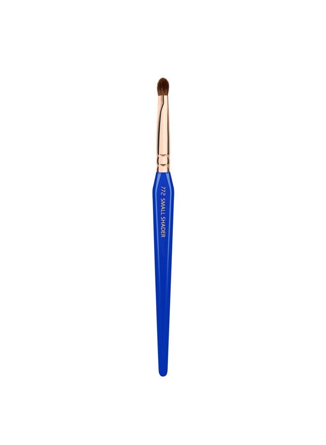 Bdellium Tools Professional Makeup Brush Golden Triangle 772 Small Shader With All Vegan And Soft Synthetic Fibers For Precise & Quick Shading (Blue 1Pc) - Image 1