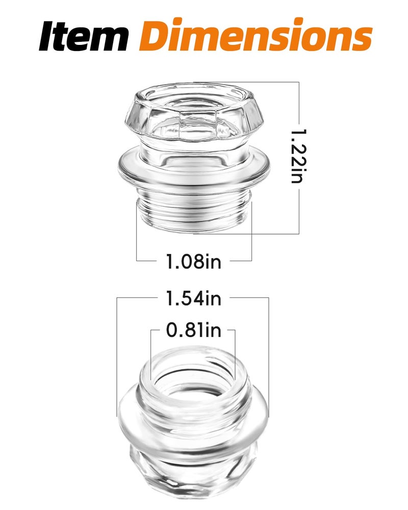 MEREZA Coffee Percolator Glass Top Replacement Glass Knob Top for Coletti, Coleman, Eurolux, Stansport, Texsport, Stovetop Coffee Percolator with Filter - Image 2