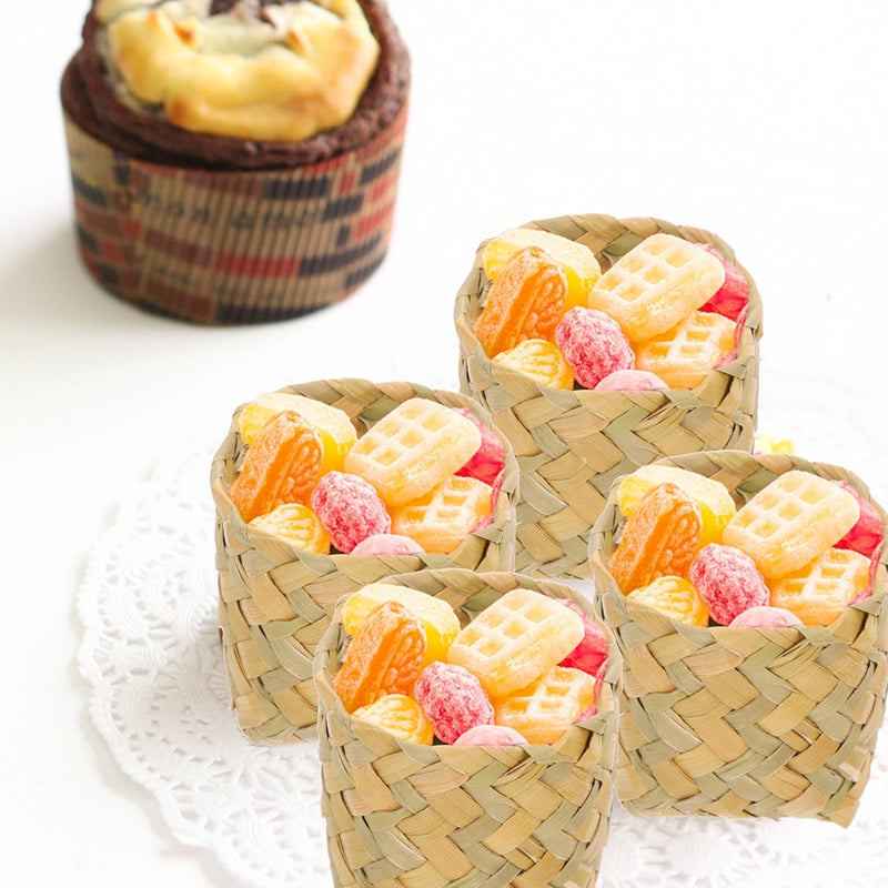 16 pcs Snack Baskets Woven Basket Multi-function Gadget Basket Rustic Storage Baskets - Image 4