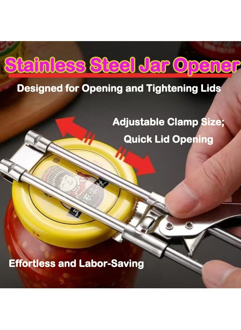 Generic - Adjustable Non-Slip Can and Bottle Opener – Labor-Saving Twist Cap Tool for Easy Opening of Condiment Jars, Household Bottles, and Outdoor Camping - Image 1