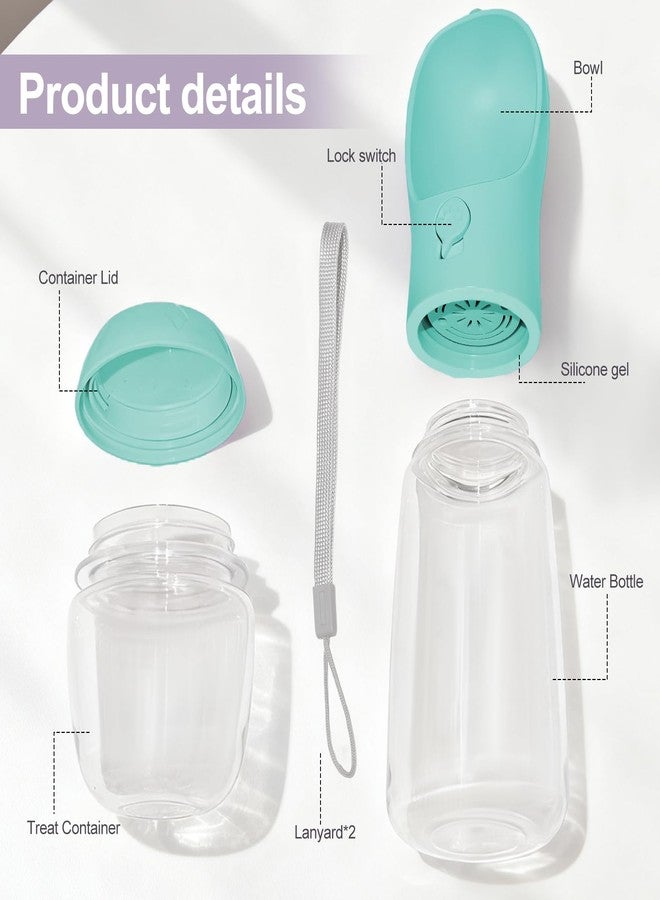 Liphier Dog Water Bottle, Portable Water Bottle with Food Container for Dogs Cat Pet Hiking Walking Travel Camping, Leak-Proof Dog Water Bowl Dispenser with Feeder Function Puppy Essentials - Image 2