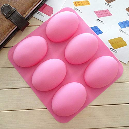 VEDVIT Silicon 6 Cavity Non Stick Oval Shape Perfect Mould Tray for Ice Candy Chocolate MuffinCupcake Moulds Soap Mold Pack of 1 Multicolor - Image 3