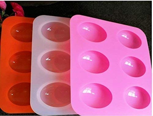 VEDVIT Silicon 6 Cavity Non Stick Oval Shape Perfect Mould Tray for Ice Candy Chocolate MuffinCupcake Moulds Soap Mold Pack of 1 Multicolor - Image 2
