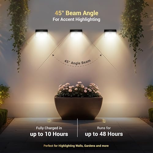 Dylect® Luxe Solar Light/Lamp for Home Décor, Unmatched 48Hr Runtime, Premium Solar Light for Modern Home with Motion Sensor, 4 Modes in 1 with Auto On/Off, IP54 Waterproof (4000K, Natural White) - Image 3
