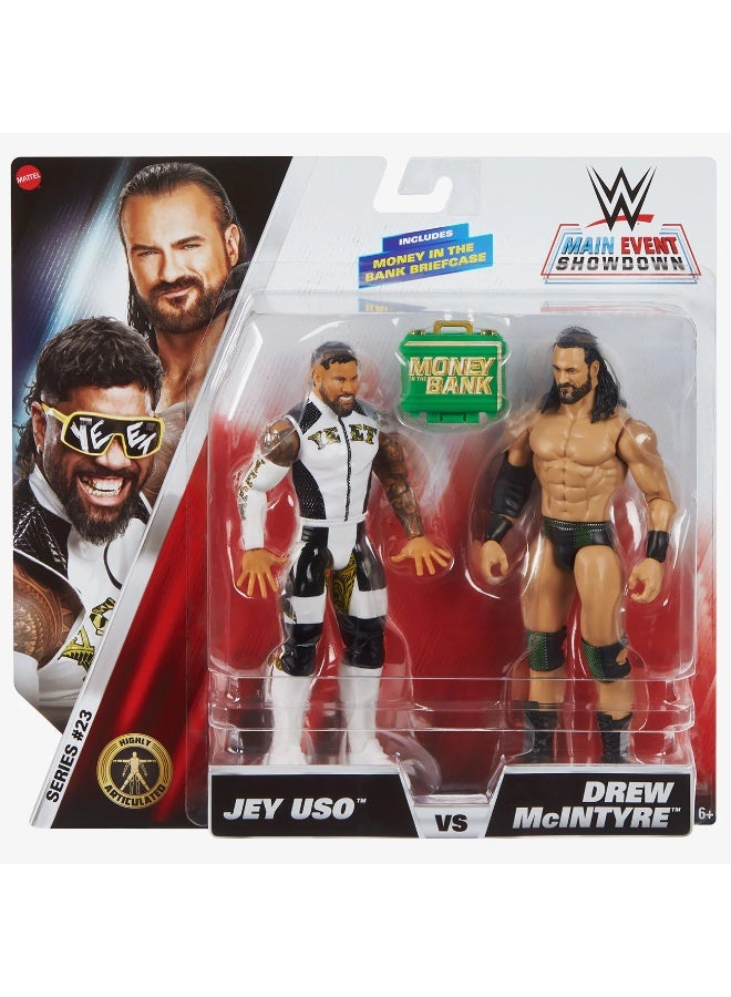 WWE Main Event Showdown Jey Uso VS Drew McIntyre 2-Pack JGD63 - Image 1