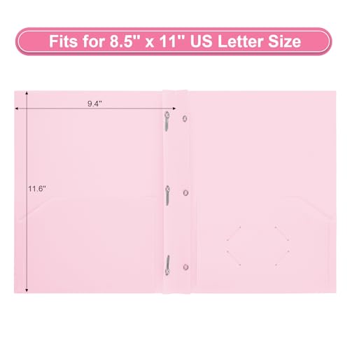 SUIN Plastic Project-Folders with 2 Pockets & 3 Prong, Bulk Pack Project File-Folder for US Letter Size Papers, Ideal for School & Office, Assorted Pastel Colors (Assorted Colors - 12 Packs) - Image 2