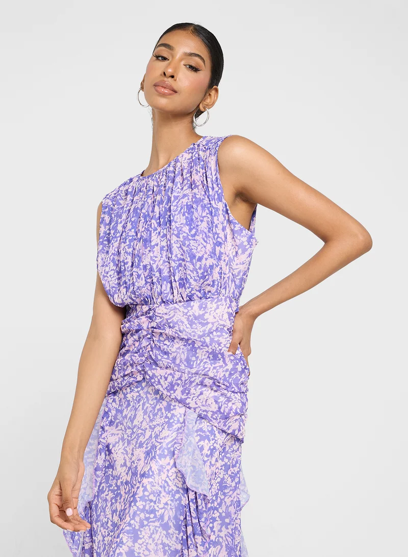 Ginger Floral Ruffle Maxi Dress