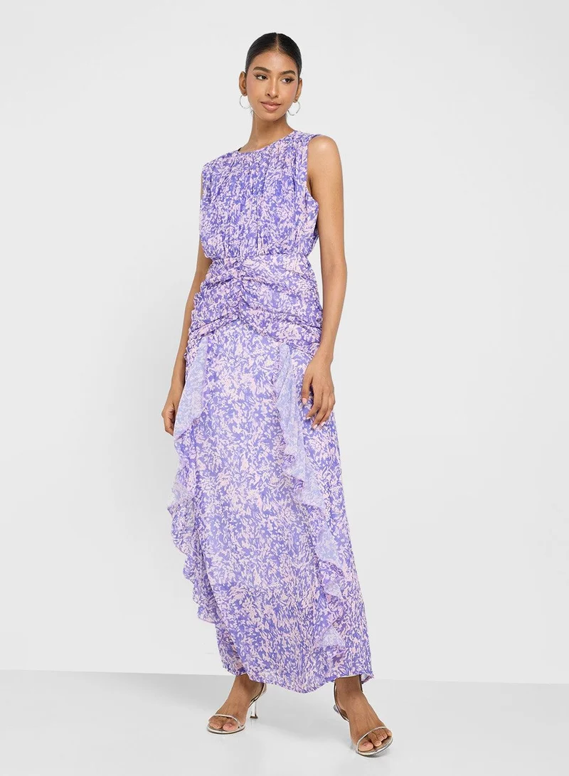 Ginger Floral Ruffle Maxi Dress