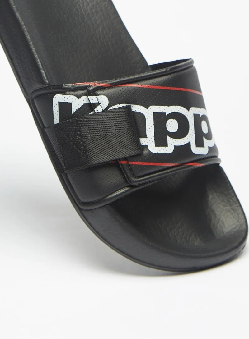 كابا Mens Logo Print Slip On Slide Slippers