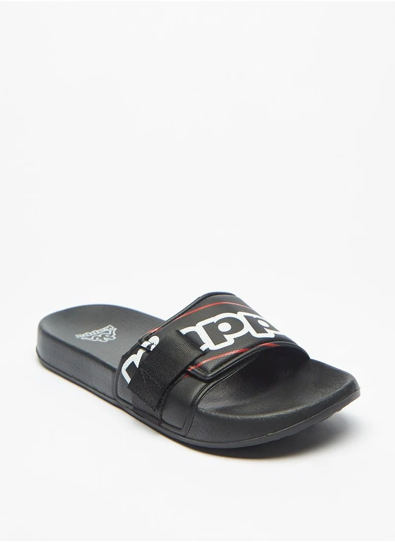 كابا Mens Logo Print Slip On Slide Slippers