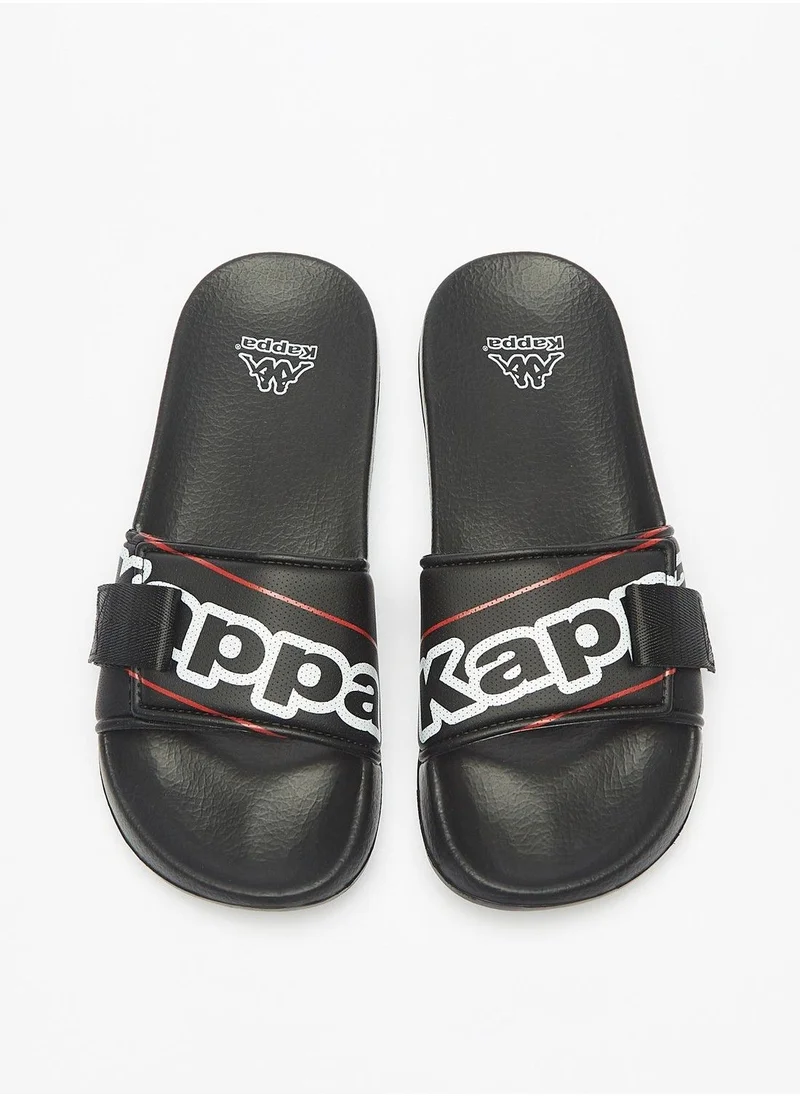 كابا Mens Logo Print Slip On Slide Slippers